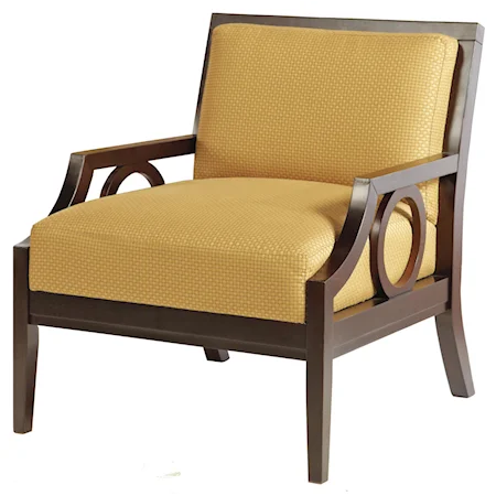 Exposed Wood Accent Chair